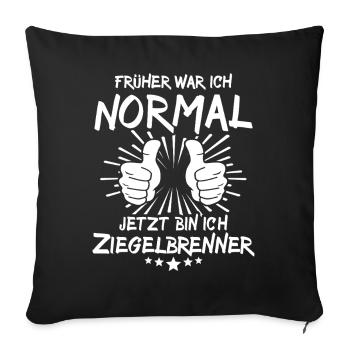 Brûleur à briques - Housse de coussin décorative 45 x 45 cm - noir - Devant