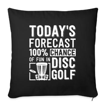 Cadeaux de disc golf Disc Golf - Housse de coussin décorative 45 x 45 cm - noir - Devant
