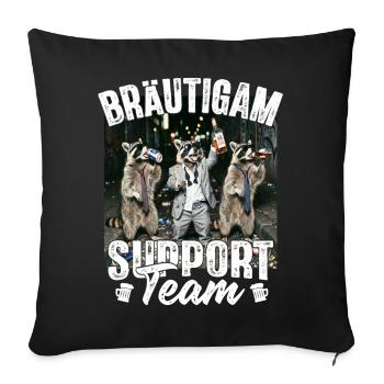 Bachelor Party Men T-Shirt Bachelor Party Rumbling - Sofa pillowcase 17,3'' x 17,3'' (45 x 45 cm) - black - Front