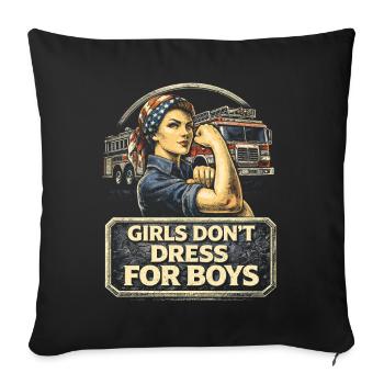 Feminism Feminist Feminist - Sofa pillowcase 17,3'' x 17,3'' (45 x 45 cm) - black - Front
