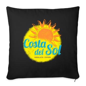 Costa del Sol Spanien Andalusien Málaga Souvenir - Sofakissenbezug 45 x 45 cm - Schwarz - Vorne