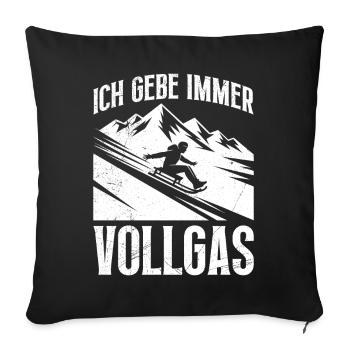 Bob Fahrer ICH GEBE IMMER VOLLGAS LUSTIG - Sofakissenbezug 45 x 45 cm - Schwarz - Vorne