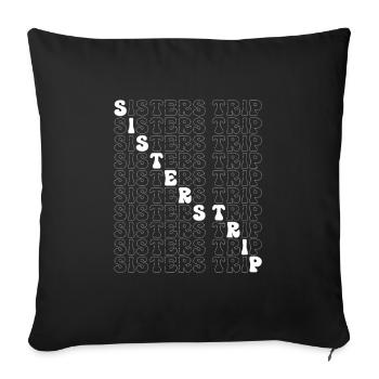 Cruise Ship Cruise - Sofa pillowcase 17,3'' x 17,3'' (45 x 45 cm) - black - Front