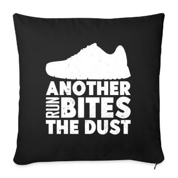 Marathonien : une autre course ne fait que la course - Housse de coussin décorative 45 x 45 cm - noir - Devant