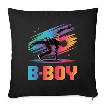 B-Boy Breakdance Streetstyle Breakdancer - Housse de coussin décorative 45 x 45 cm - noir - Devant