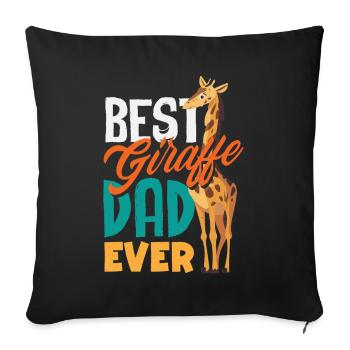 Bester Giraffen Papa Ever Vatertag - Sofakissenbezug 45 x 45 cm - Schwarz - Vorne