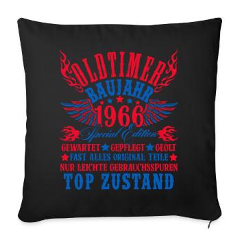 60. Geburtstag 60 Jahre Deko 1965 Geschenk Lustig - Sofakissenbezug 45 x 45 cm - Schwarz - Vorne