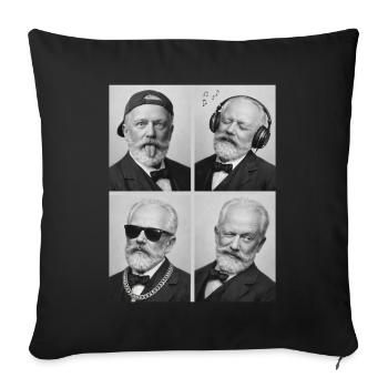 Pyotr Ilyich Tchaikovsky - Sofakissenbezug 45 x 45 cm - Schwarz - Vorne