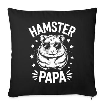 Hamster Sayings Hamster Funny Hamster Gift - Sofa pillowcase 17,3'' x 17,3'' (45 x 45 cm) - black - Front