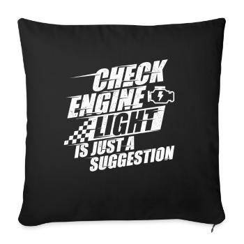 Check Engine Light Suggestion Muscle Car - Sofa pillowcase 17,3'' x 17,3'' (45 x 45 cm) - black - Front