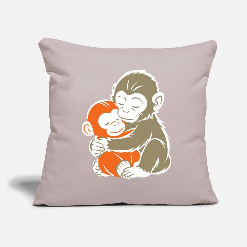 Hugging Monkey Duo Sofa pillowcase 17,3'' x 17,3'' (45 x 45 cm)