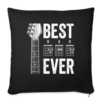 Chemise guitare pour le meilleur papa - Housse de coussin décorative 45 x 45 cm - noir - Devant
