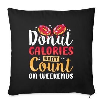 Restauration rapide en donuts - Housse de coussin décorative 45 x 45 cm - noir - Devant