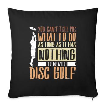 Cadeaux de disc golf Disc Golf - Housse de coussin décorative 45 x 45 cm - noir - Devant