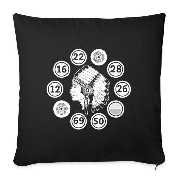 Bingo Player Indians Bingo - Sofa pillowcase 17,3'' x 17,3'' (45 x 45 cm) - black - Front