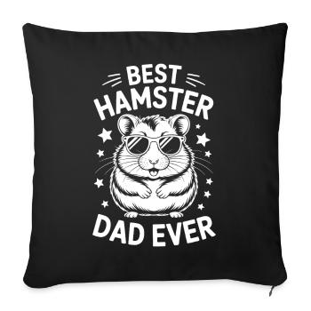 Hamster Sayings Hamster Funny Hamster Gift - Sofa pillowcase 17,3'' x 17,3'' (45 x 45 cm) - black - Front