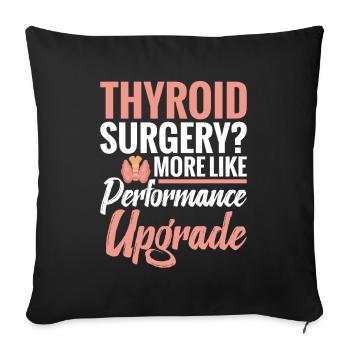 Amélioration des performances de la chirurgie thyroïdienne - Housse de coussin décorative 45 x 45 cm - noir - Devant