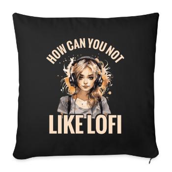  Lofi Hip Hop Lover Relaxation Music Mix Lofi Jazz - Sofa pillowcase 17,3'' x 17,3'' (45 x 45 cm) - black - Front