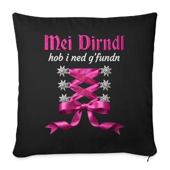 Trachtenshirt Damen Trachten T-shirt Dirndl Tenue - Housse de coussin décorative 45 x 45 cm - noir - Devant