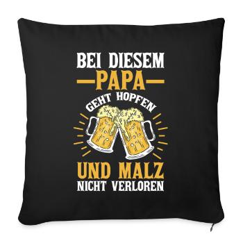 Beer Father Father's Day Dad - Sofa pillowcase 17,3'' x 17,3'' (45 x 45 cm) - black - Front