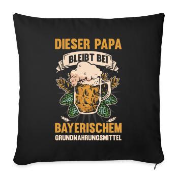 Beer Father Father's Day Dad - Sofa pillowcase 17,3'' x 17,3'' (45 x 45 cm) - black - Front