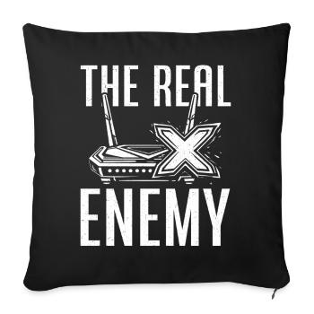 Gaming Gamer Video Games Controllers Gaming Gamers - Sofa pillowcase 17,3'' x 17,3'' (45 x 45 cm) - black - Front