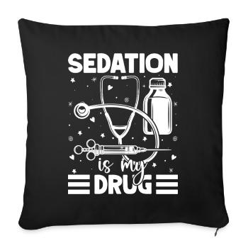 Anesthesiologist Sedation Drug Anesthesia - Sofa pillowcase 17,3'' x 17,3'' (45 x 45 cm) - black - Front