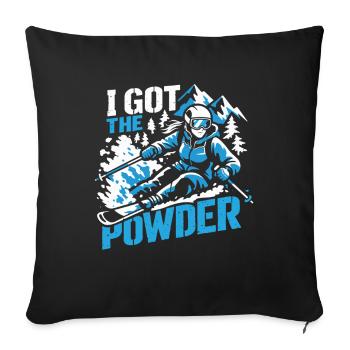 I got the Powder | Power Ski Girl - Sofa pillowcase 17,3'' x 17,3'' (45 x 45 cm) - black - Front