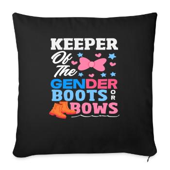 Guardian of Gender Boots or Bow - Sofa pillowcase 17,3'' x 17,3'' (45 x 45 cm) - black - Front