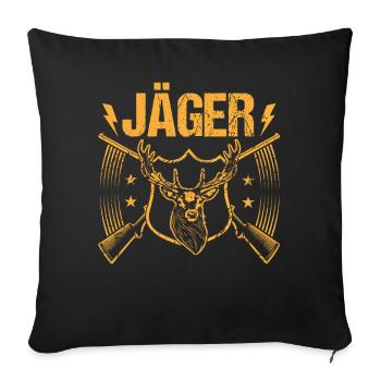 Hunting Hunting Huntsman Hunters - Sofa pillowcase 17,3'' x 17,3'' (45 x 45 cm) - black - Front