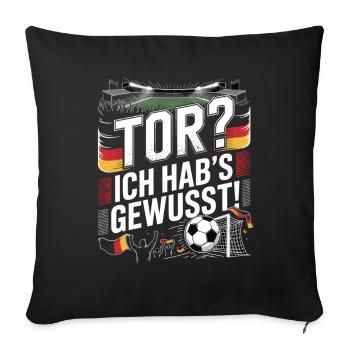 But ? Je le savais ! Football Fan - Housse de coussin décorative 45 x 45 cm - noir - Devant