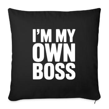 Je suis mon propre - Housse de coussin décorative 45 x 45 cm - noir - Devant