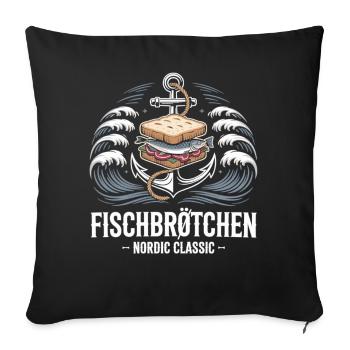 Fish Rolls Maillot Nordic Classic - Housse de coussin décorative 45 x 45 cm - noir - Devant