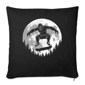 Patineur Bigfoot - Housse de coussin décorative 45 x 45 cm - noir - Devant