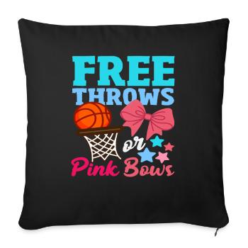 Free throws or grinding basketball - Sofa pillowcase 17,3'' x 17,3'' (45 x 45 cm) - black - Front
