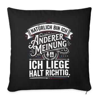 Bien sûr que je ne suis pas d’accord. Humour Dict. - Housse de coussin décorative 45 x 45 cm - noir - Devant