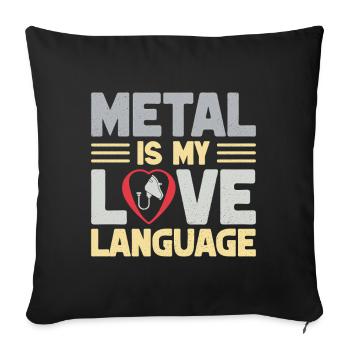 Anesthesiologist Metal My Love Anesthesia - Sofakissenbezug 45 x 45 cm - Schwarz - Vorne