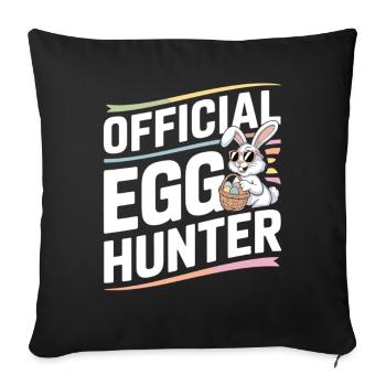 Official Egg Hunter Osterhase Ostern Humor - Sofakissenbezug 45 x 45 cm - Schwarz - Vorne