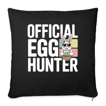 Official Egg Hunter Easter Bunny Easter Humor - Sofa pillowcase 17,3'' x 17,3'' (45 x 45 cm) - black - Front