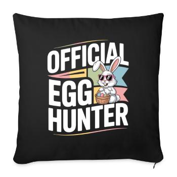 Official Egg Hunter Easter Bunny Easter Humor - Sofa pillowcase 17,3'' x 17,3'' (45 x 45 cm) - black - Front