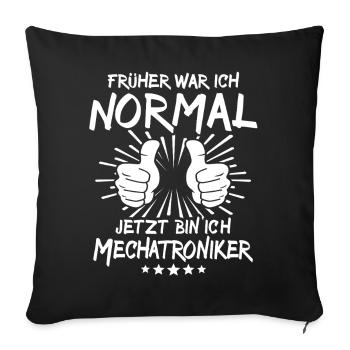 Mechatronics Technician - Sofa pillowcase 17,3'' x 17,3'' (45 x 45 cm) - black - Front