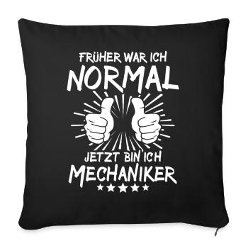 mechanic - Sofa pillowcase 17,3'' x 17,3'' (45 x 45 cm) - black - Front