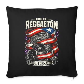 Puerto Rico Fue El Reggaeton Lo Que Me Cambio - Sofa pillowcase 17,3'' x 17,3'' (45 x 45 cm) - black - Front