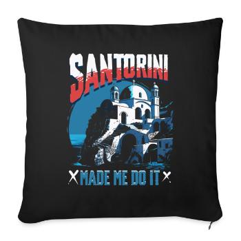 Santorini - Sofa pillowcase 17,3'' x 17,3'' (45 x 45 cm) - black - Front