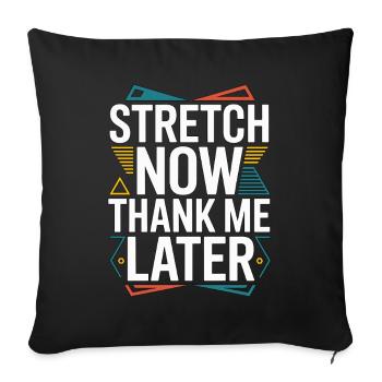 Un thérapeute de la main s’étire maintenant pour remercier le kinésithérapeute - Housse de coussin décorative 45 x 45 cm - noir - Devant