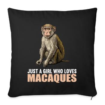 Macaque Macaque - Sofa pillowcase 17,3'' x 17,3'' (45 x 45 cm) - black - Front