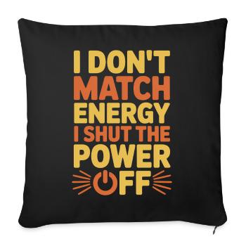 J’ai coupé le courant Cadeau des expressions drôles - Housse de coussin décorative 45 x 45 cm - noir - Devant