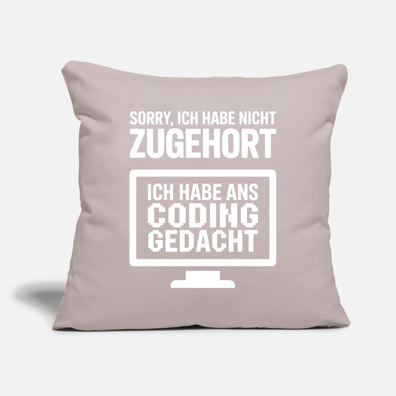 Pensée de codage Housse de coussin décorative 45 x 45 cm