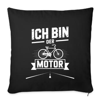 Ich bin der Motor Bike - Sofakissenbezug 45 x 45 cm - Schwarz - Vorne