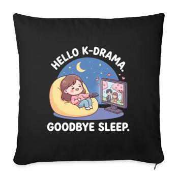 Drame coréen K-Drama Lover Kdrama - Housse de coussin décorative 45 x 45 cm - noir - Devant